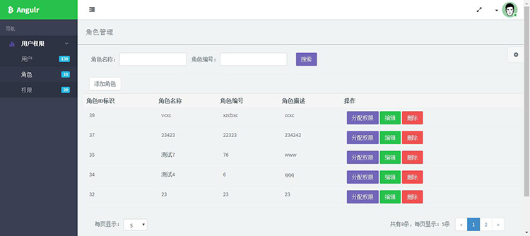 Angularjs 项目源码 后台管理系统springmvc mybitis用户权限管理