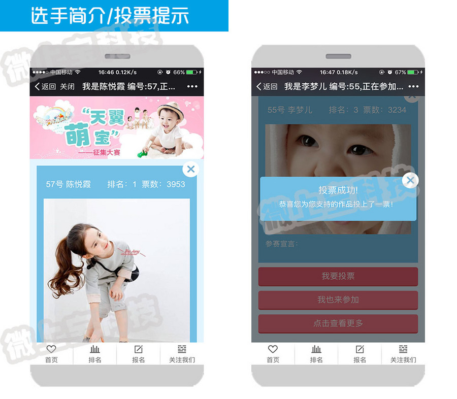 微信独立投票系统源码萌宝男神女神商家评选投票活动系统源码