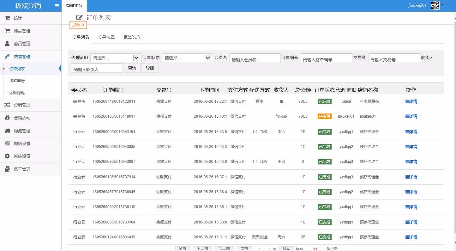 asp.net极欧分销系统源码
