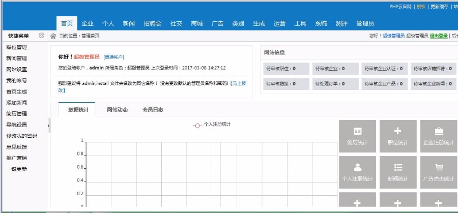 php人才招聘网站源码