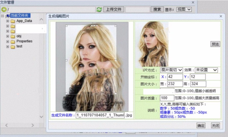 ASP.NET原生纯脚本ajax文件管理器源码 