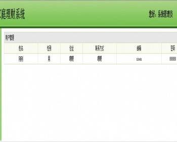 JAVA理财管理系统源码