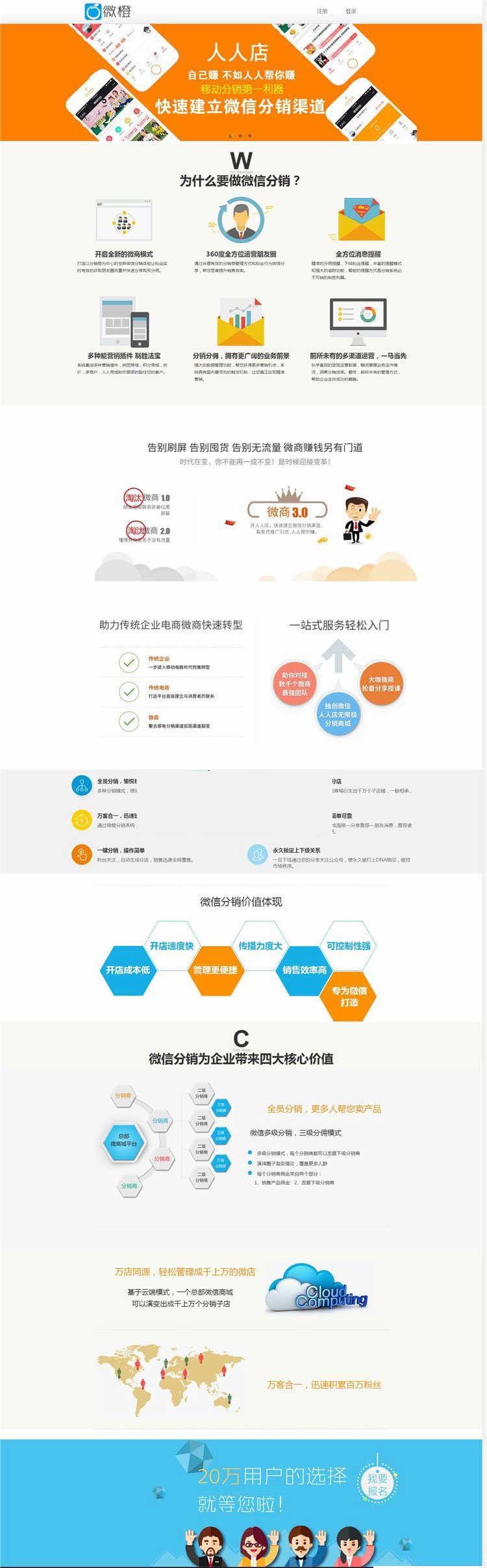 微橙微信分销系统 11月20更新版 基于微赞二开系统源码集成人人分销V2模块全新界面
