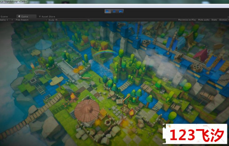 Unity 3D《冒险岛2》像素方块艺术场景资源
