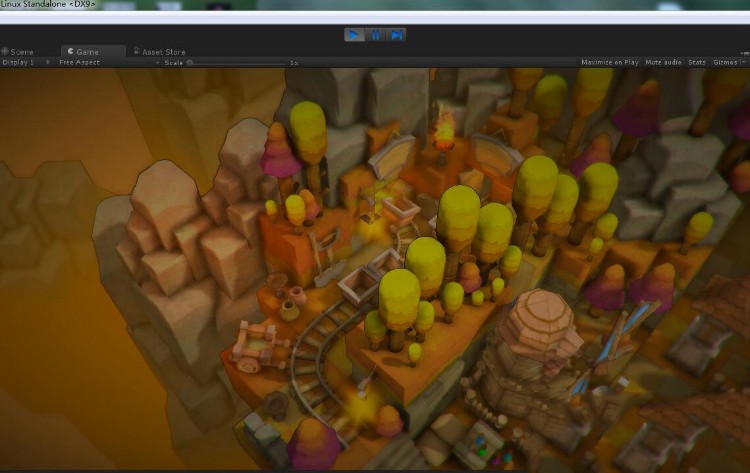 Unity 3D《冒险岛2》像素方块艺术场景资源