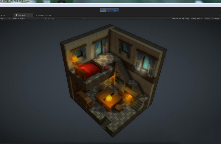 Unity 3D《冒险岛2》像素方块艺术场景资源