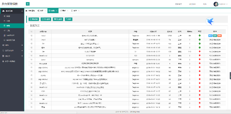 后台框架模板 源码HTML 旗舰版 4