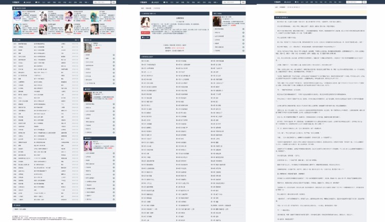 [201806优化版]杰奇小说黑色自适应模板，杰奇小说模板，PC+WAP模板 