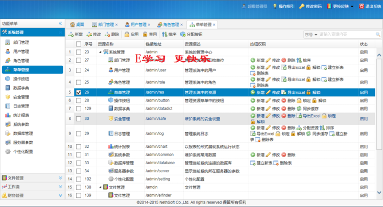 Java权限 管理 系统 源码 SpringMVC Mybatis Shiro  EasyUI SSM