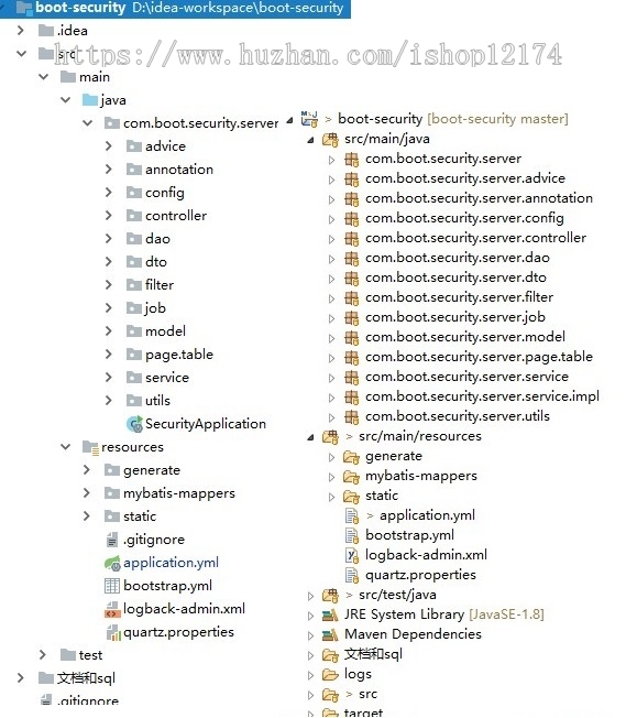 java spring boot springboot 后台管理框架源码程序 源代码 视频