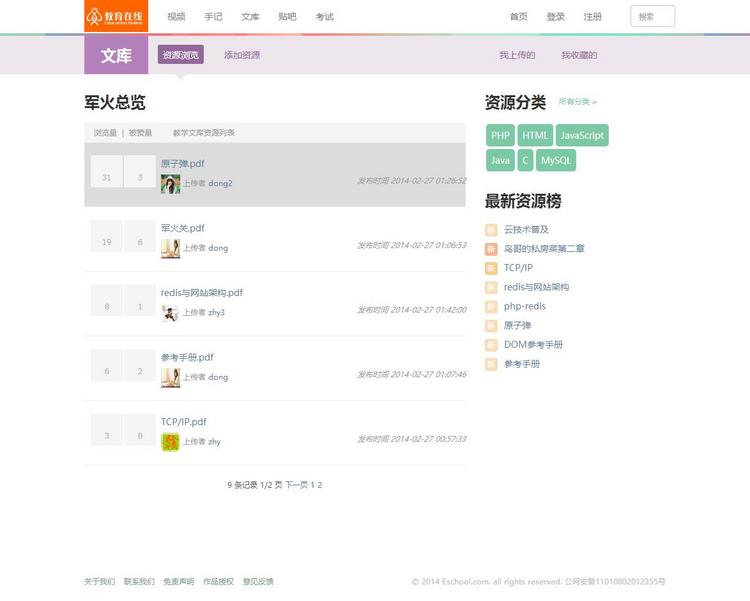 ThinkPHP内核在线教育完整源码PC+WAP手机自适应在线教学考试系统 