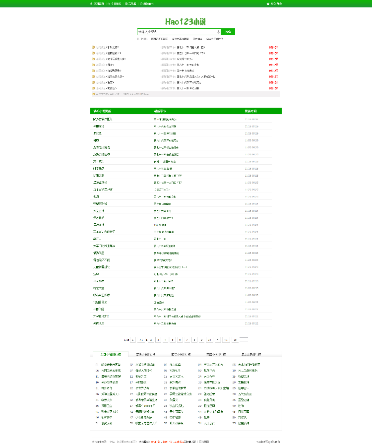hao123小说模板，好123小说源码，支持杰奇1.7和1.8【修复版】 