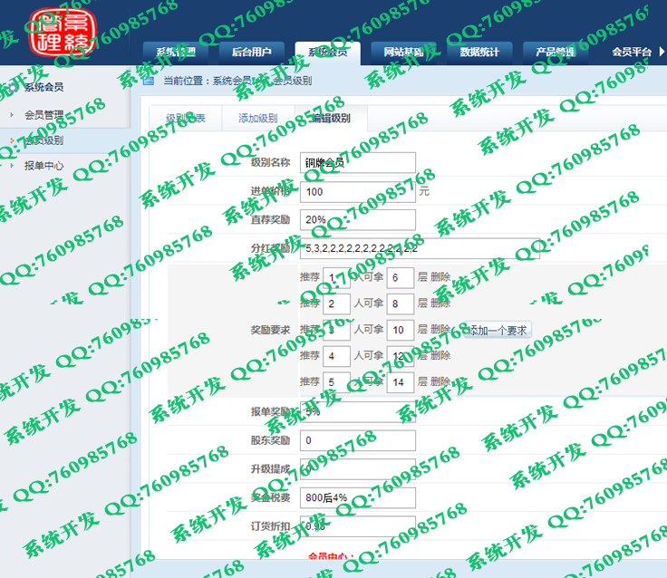三规直销源码/三轨直销/三三复制/复利分红