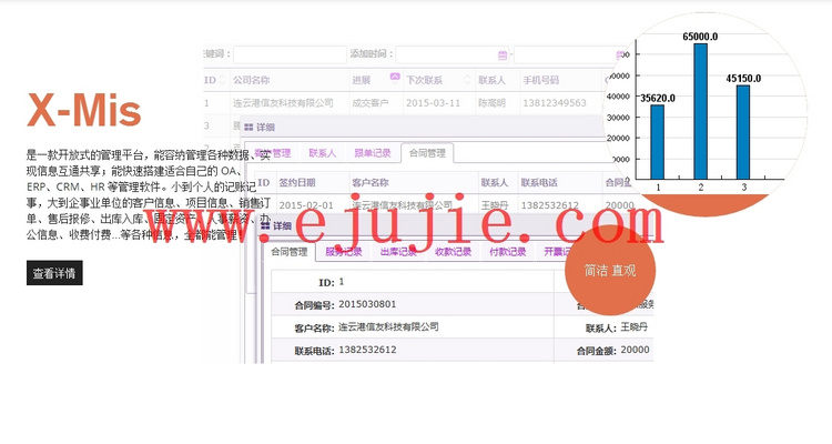 php通用框架 xmis权限管理系统源码后台B/S源代码B-JUI前端框架