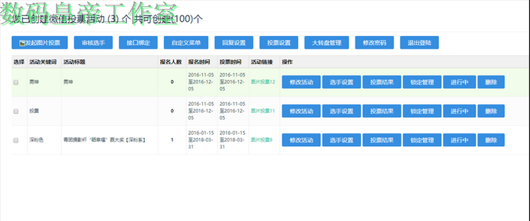 公众号投票活动系统源码萌宝男女神投票独立系统非插件投票源码