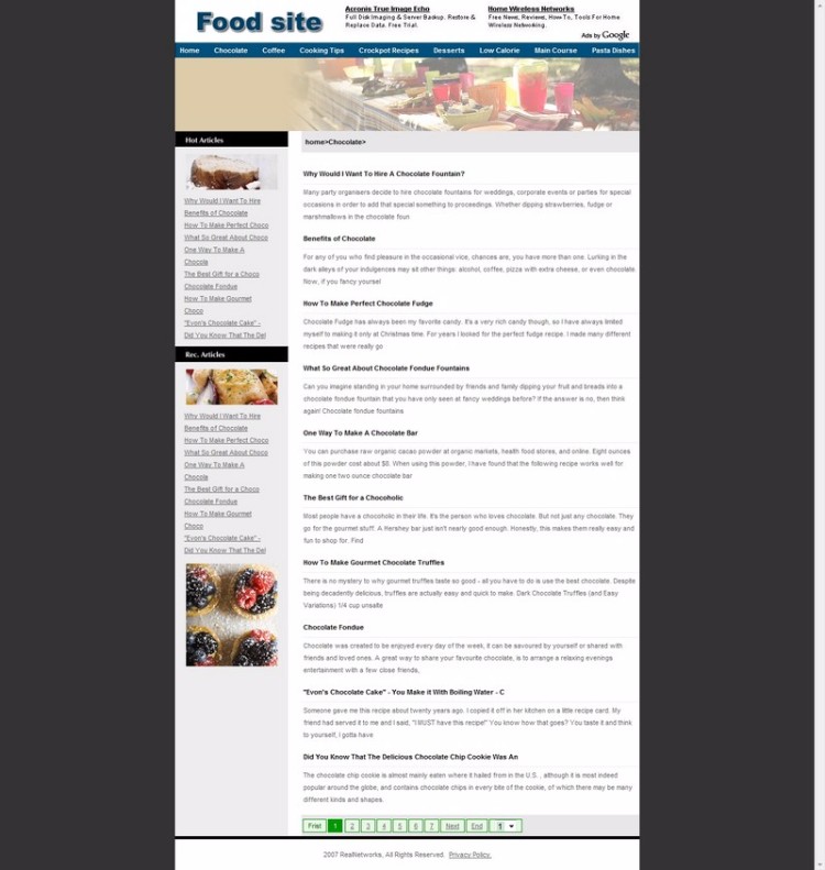 dede英文站源码 英文美食网咨询站 dede5.7