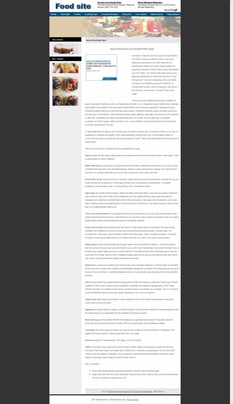 dede英文站源码 英文美食网咨询站 dede5.7