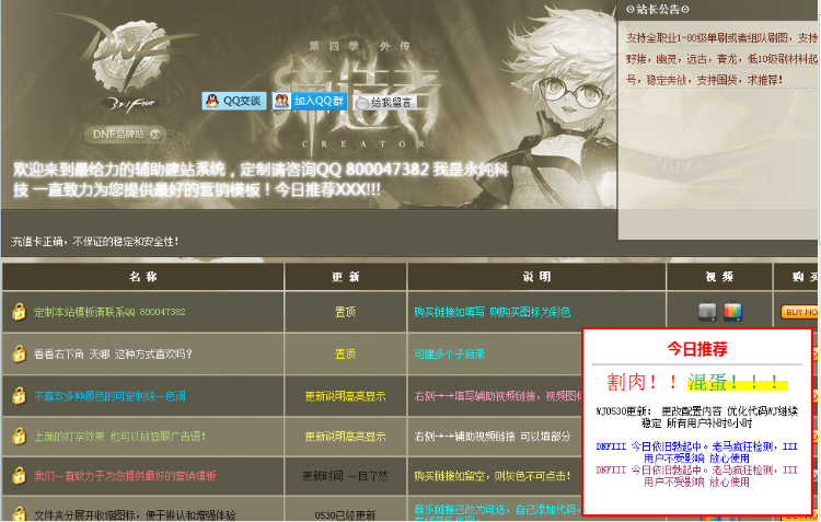 DNF灰色模板源码（2）新