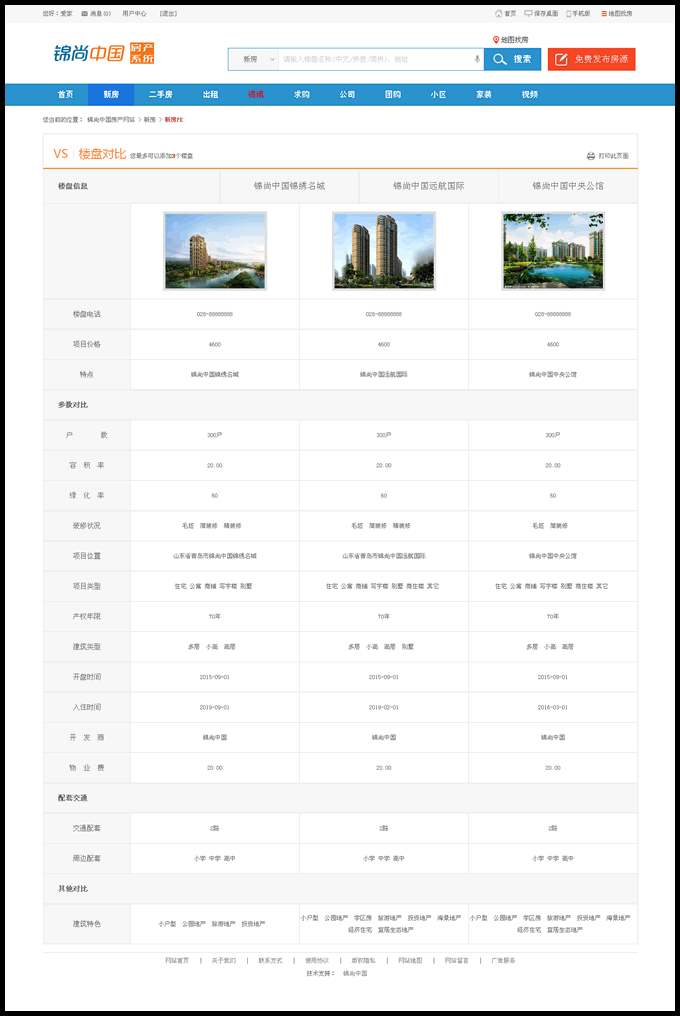 锦尚中国房产网（爱家cms6.6内核）