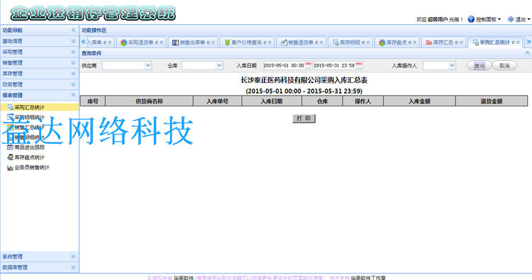JAVA SSH框架企业进销存管理系统 erp源码 文档齐全 完全开源