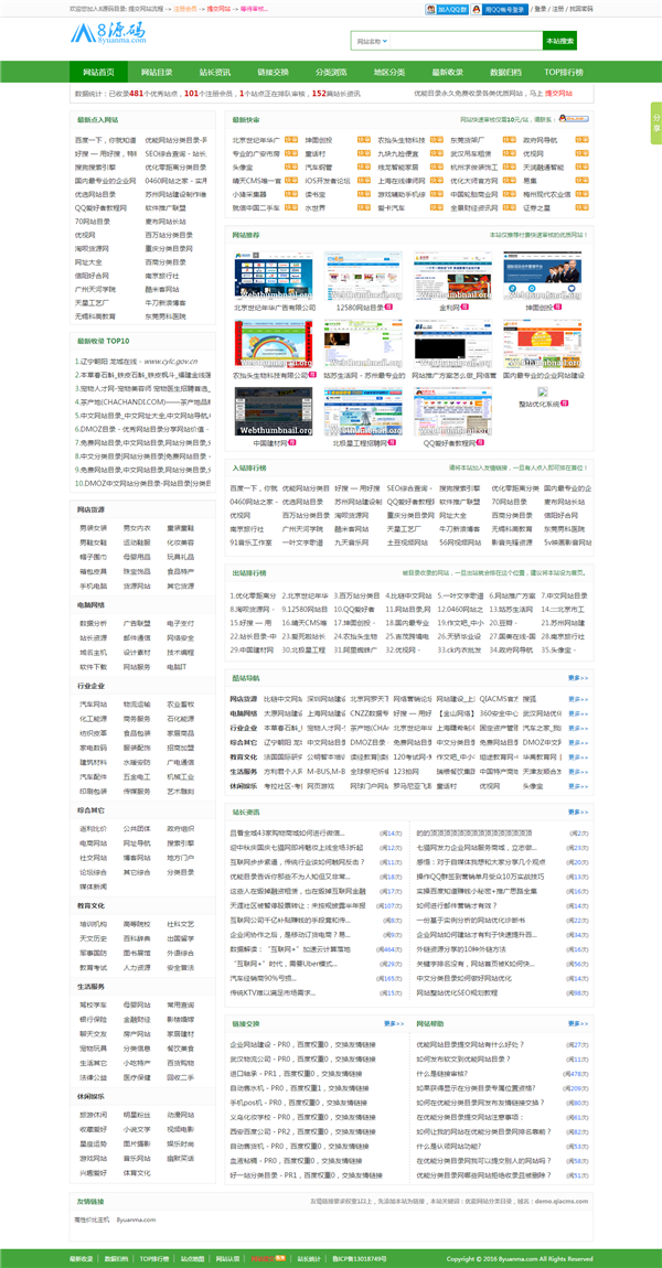 8源码站长分分类目录源码 优能二次开发
