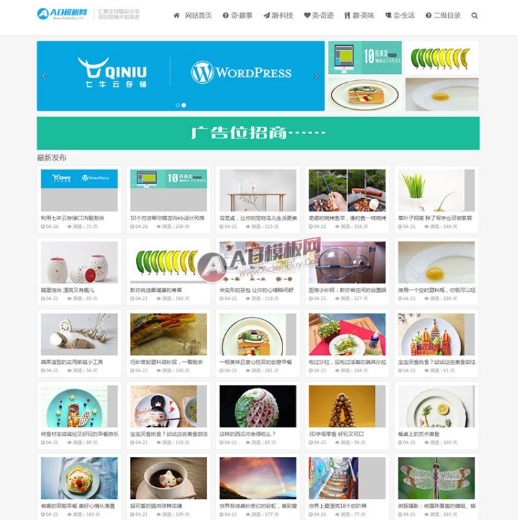 （自适应手机版）织梦HTML5大气图片展示模板个人博客模版响应式