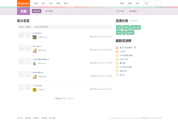 仿传课网大型在线教育互动平台带论坛文库分享等功能