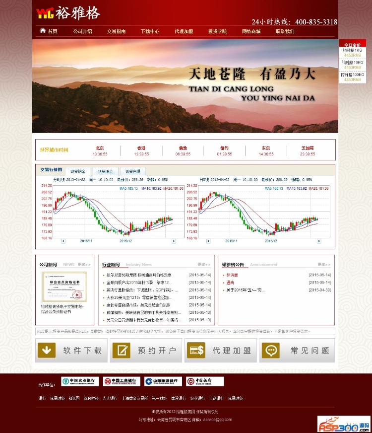 金融交易投资类企业网站源码 织梦模板