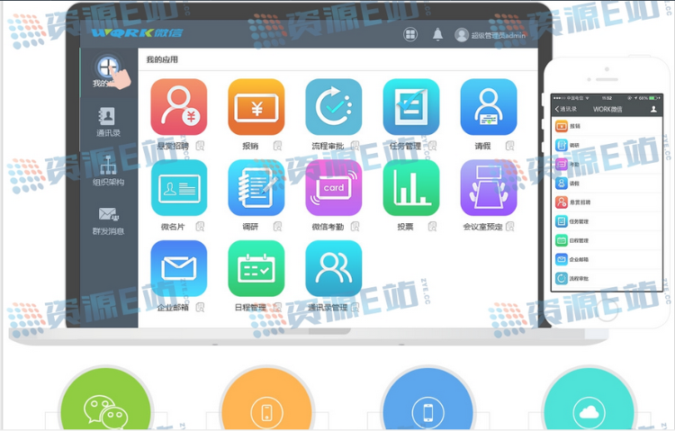 微信企业OA完整开源版-微信移动OA办公系统-企业微信OA模块化办公系统+进销存+CRM 
