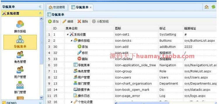 通用权限管理系统源码 asp.net b/s开发框架 jquery EasyUI 