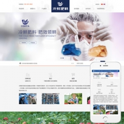 响应式冷鲜化肥农业化工科技类企业网站织梦模板(自适应手机端)