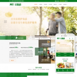 养老院疗养院服务机构类网站织梦模板(带手机端)